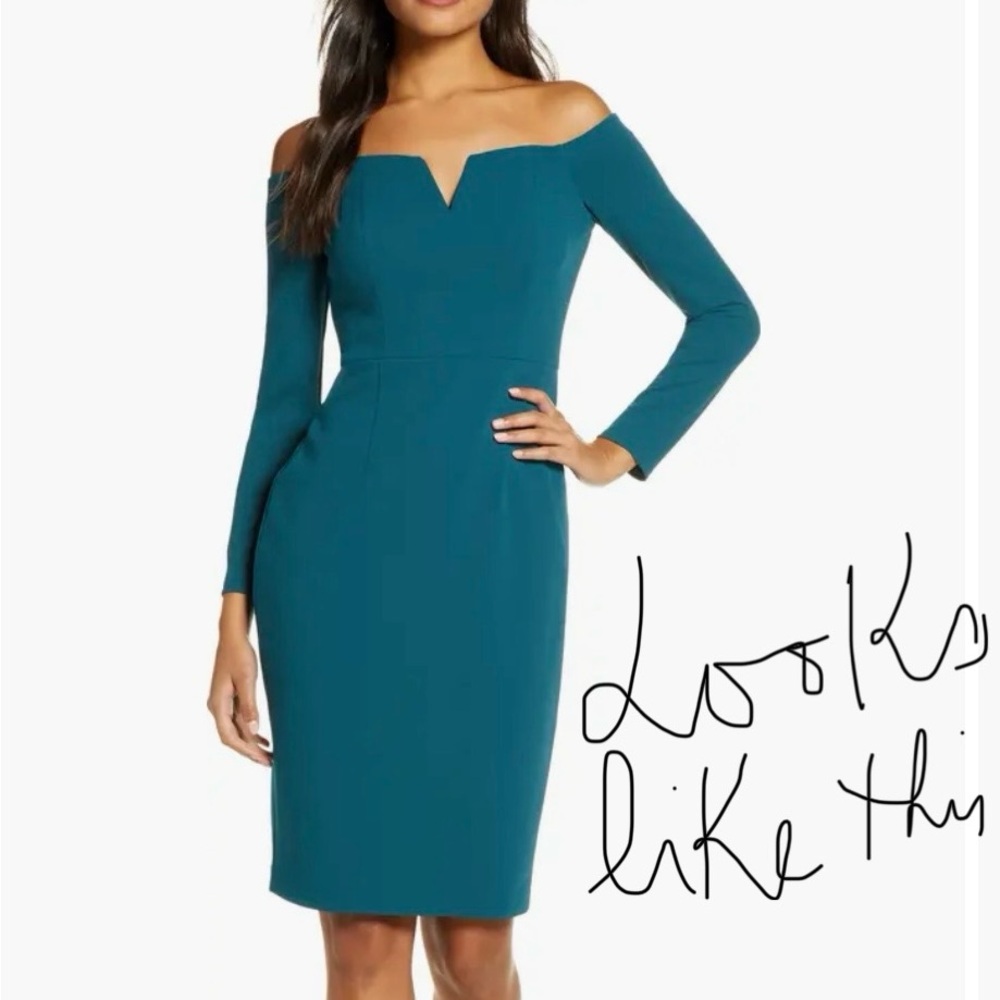 Vince Navy One-Shoulder Long Sleeve Sheath Dress